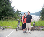 Biking near the University of Alaska, Juneau