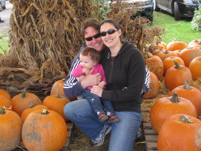 Family photo at Pumpkin Patch 10-16-11