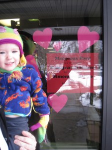 1-29-13 M with Welcome Simone Sign