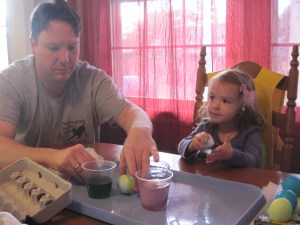 3-26-13 Dying Eggs with Dad