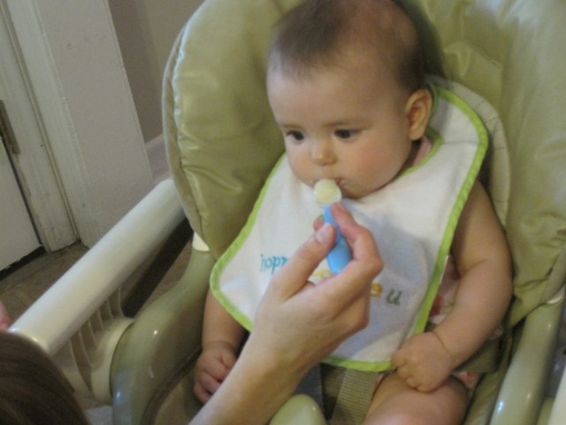 7-6-13 S Rice Cereal first time 6