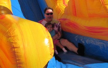 8-30-14 Farm Day Slide S and Dad